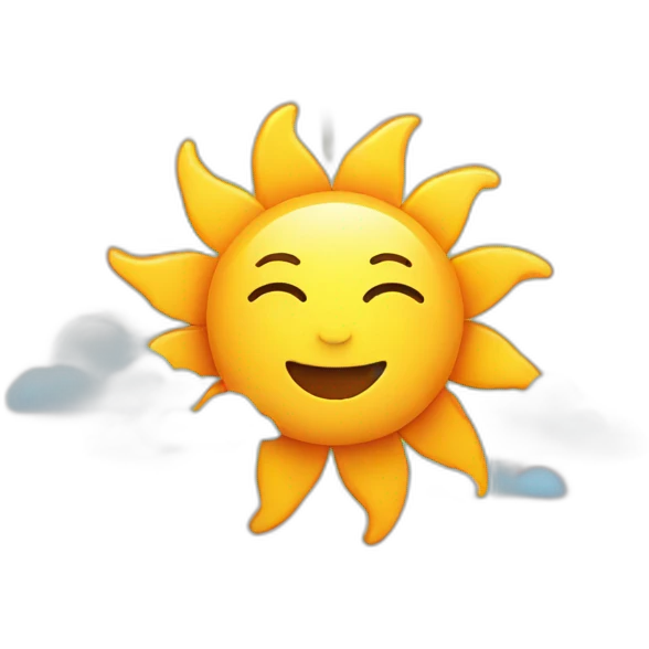 sun with rainbow emoji