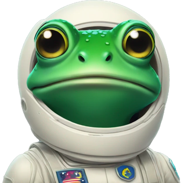 Space frog face emoji