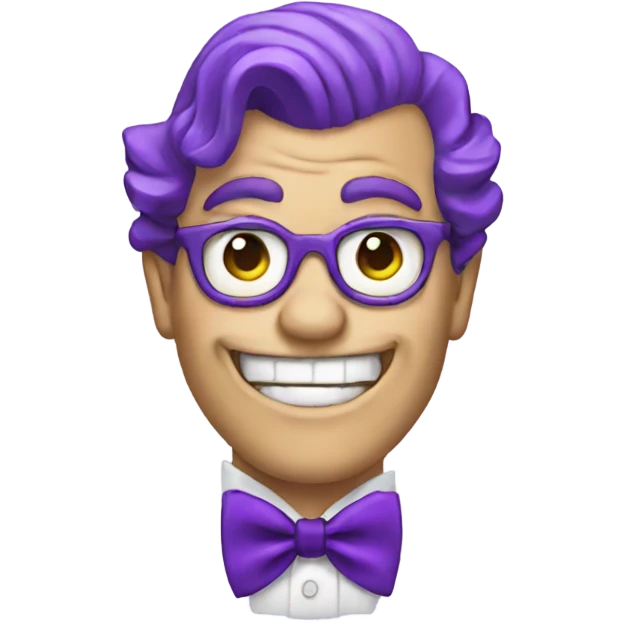 Joker with a purple bow tie emoji