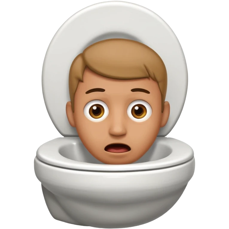 Random guys head sticking out of a toilet emoji