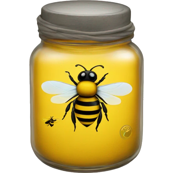 Bee draw on a jar emoji