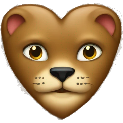 heart shape filled with panter patern emoji