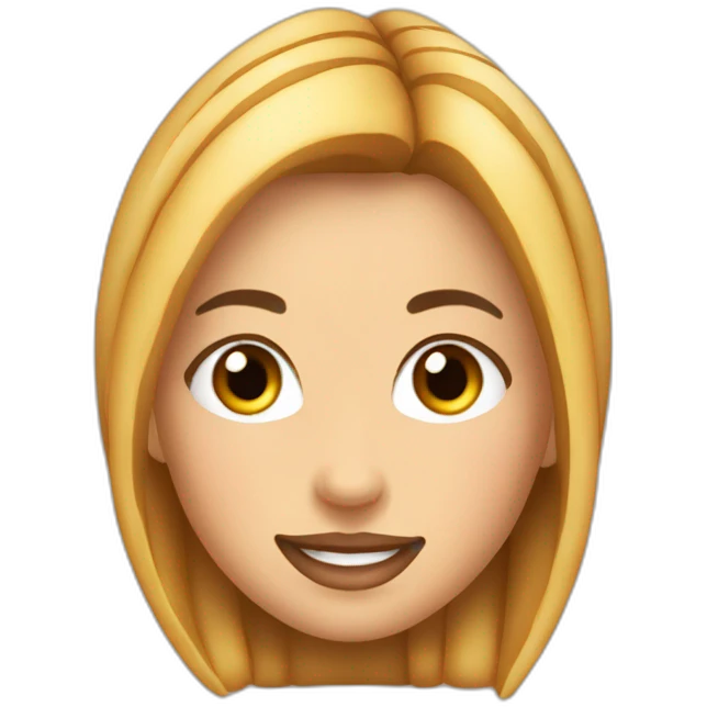 girl brow hair smiled holding 4 big baguettes so we can see her face partly but baguettes are lover then her nose emoji