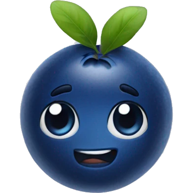 one blueberry emoji