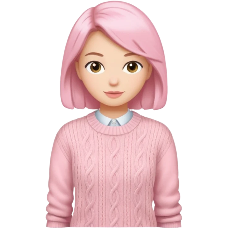 Preppy coquett cozy pink emoji