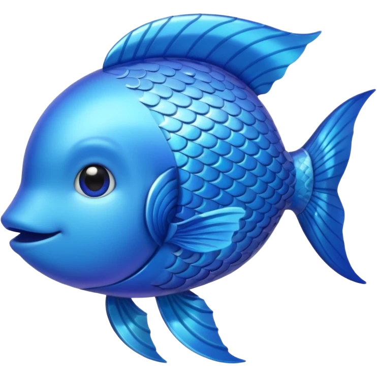 blue heart with a fish emoji