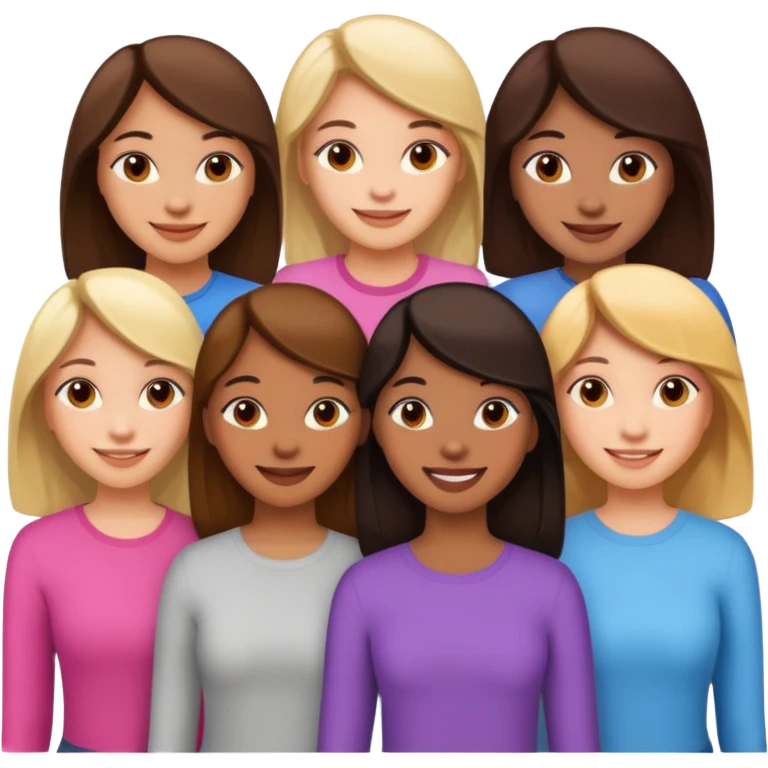 6 girls friends  emoji