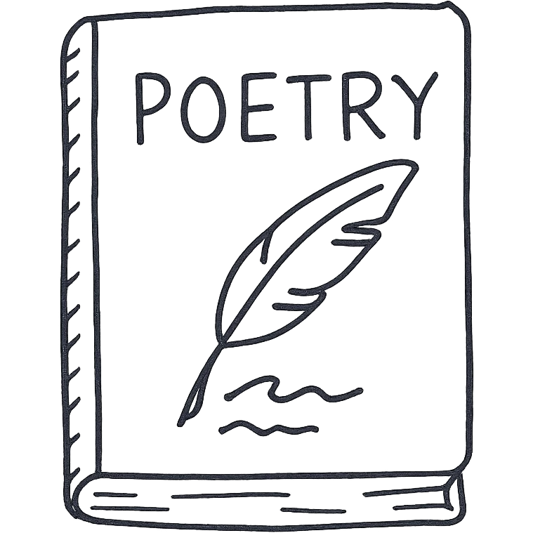 icon representing poetry book genre emoji