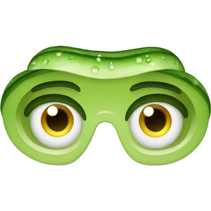 relax spa cucumber on eyes emoji
