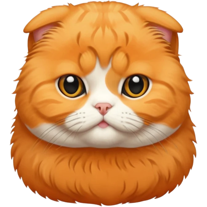 Scottish fold orange emoji