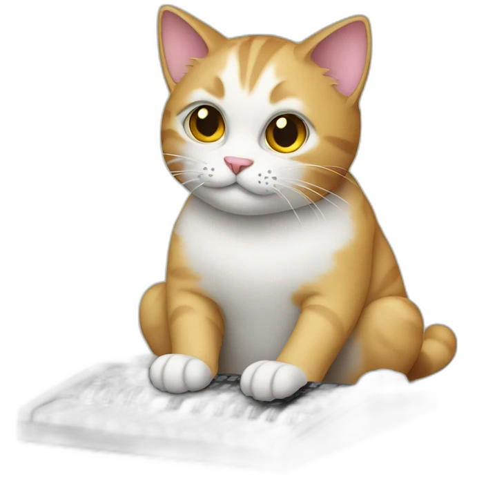 cat typing keyboard emoji