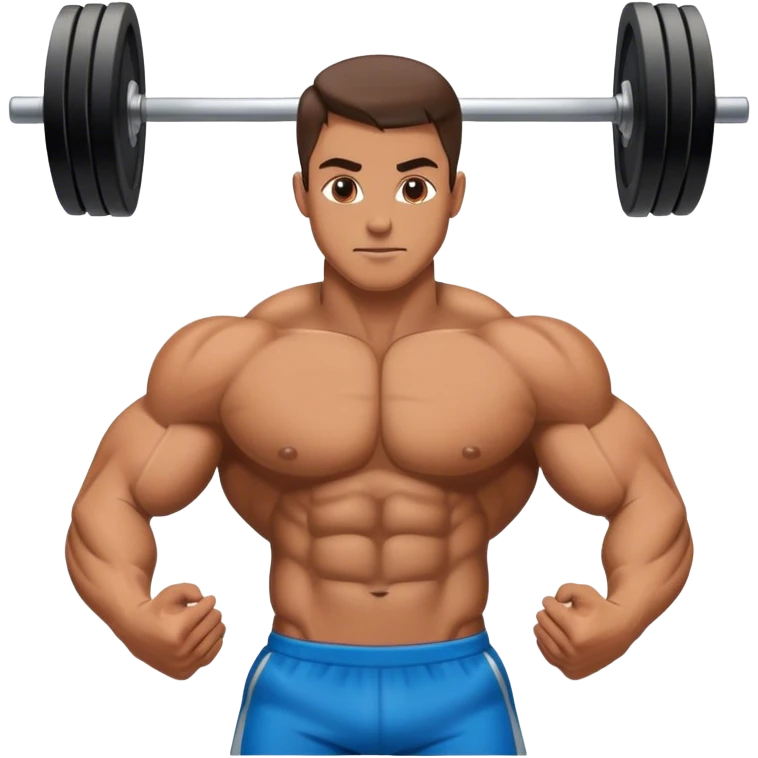 bodybuilder laying down abs exercise emoji
