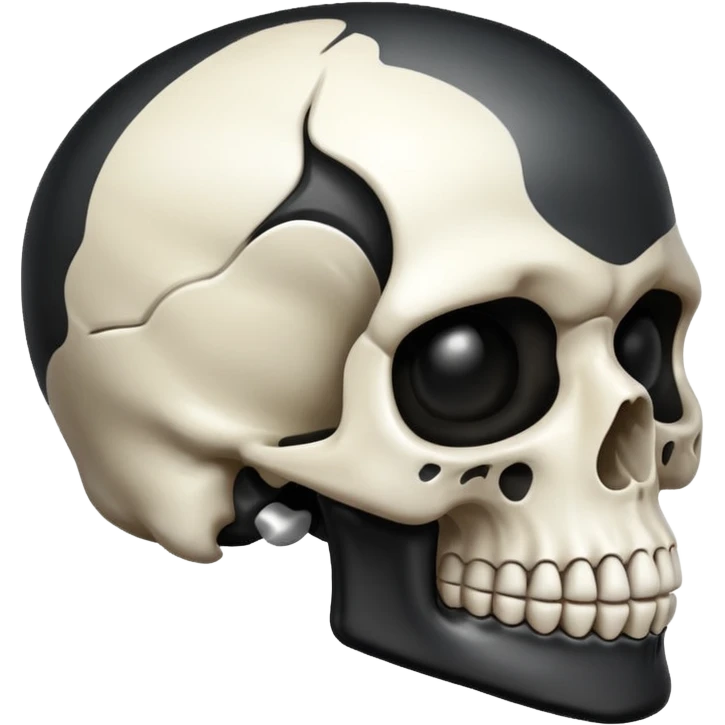 premium skull emoji but show ing its rigth side of face emoji
