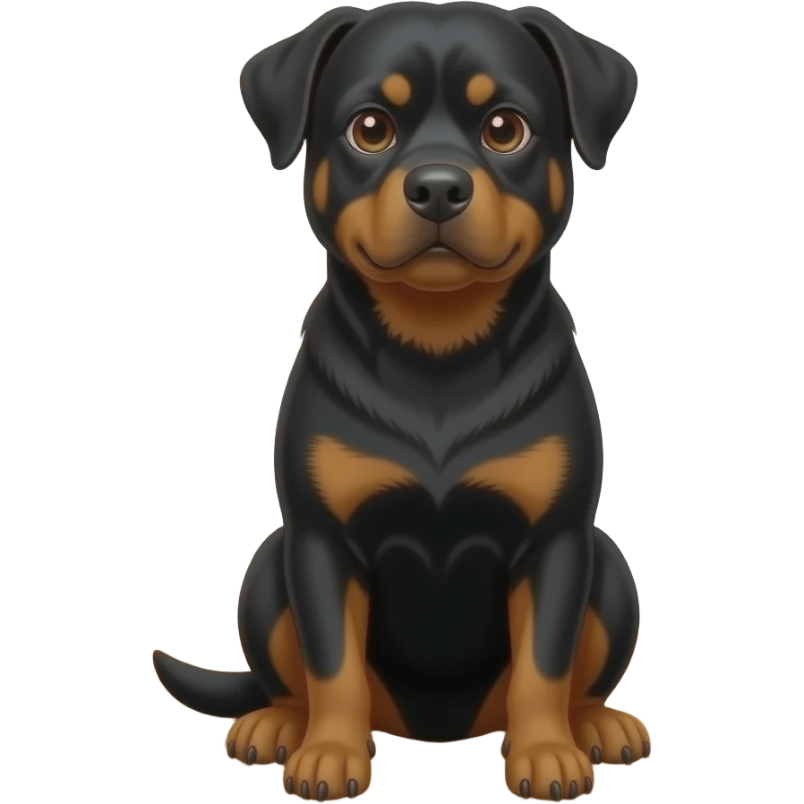 dog sitting rotweiler emoji