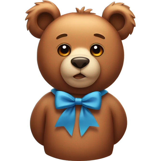 Bear wearing a bow emoji