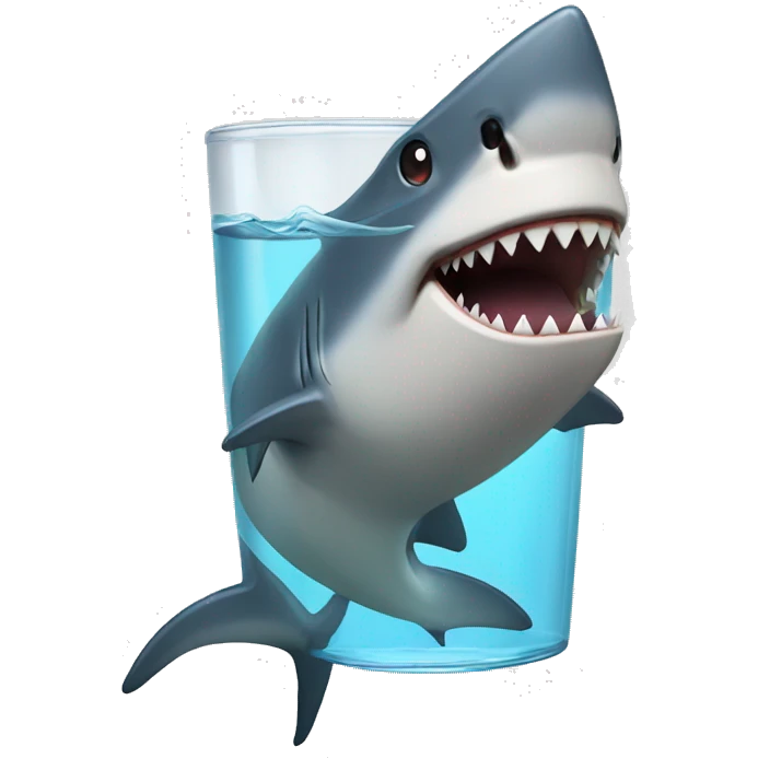 shark drinking mate emoji