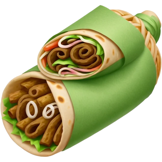 gyros in green paper emoji
