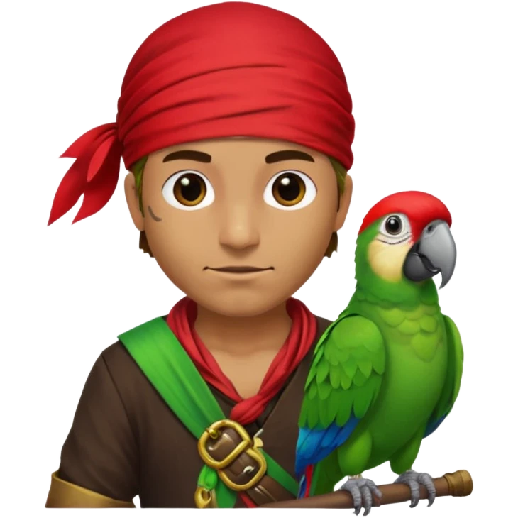 pirate and parrot emoji