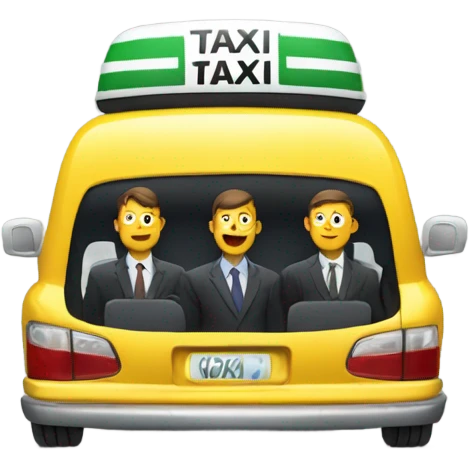 office men in taxi emoji