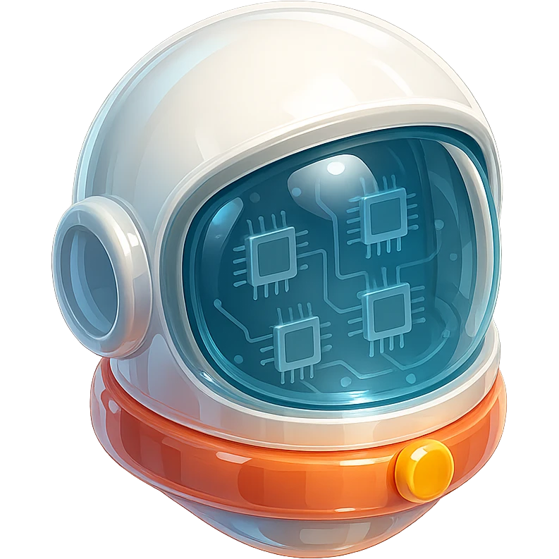 close-up of astronaut helmet emoji