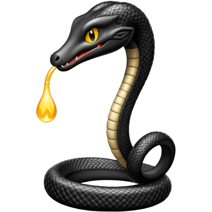 uma lamparina tradicional branca   com uma cobra  preta em volta da lamparina  emoji