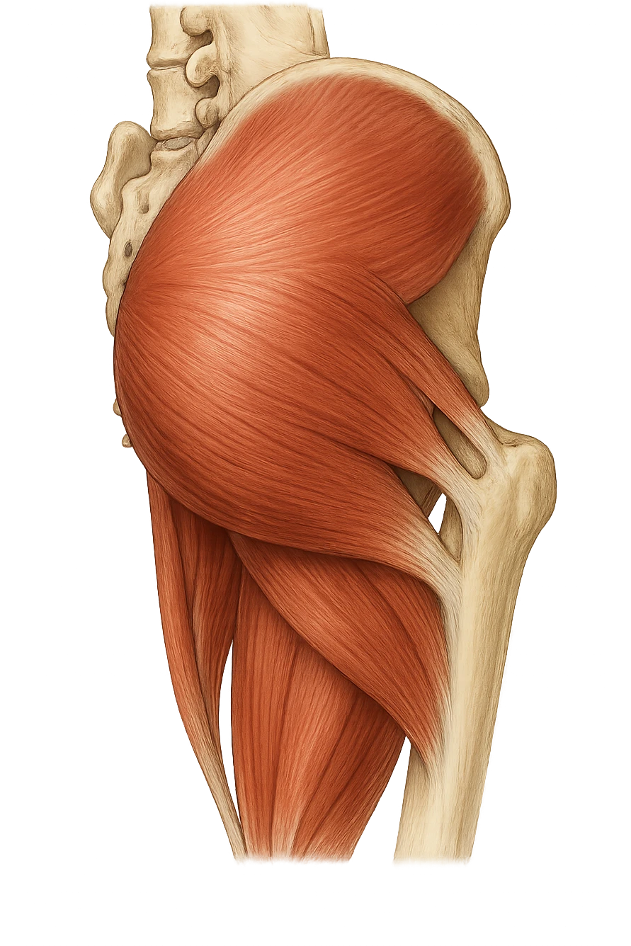 muscoli del gluteo senza scritte emoji