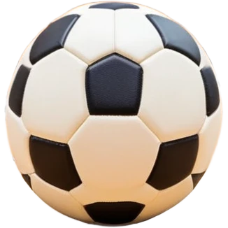 A close-up of a mini-football (futsal) ball placed on a wooden floor of an indoor sports hall, with the goalposts in the background. The scene highlights the smooth texture of the ball and the detailed net of the goal, emphasizing the fast-paced nature of the sport. emoji