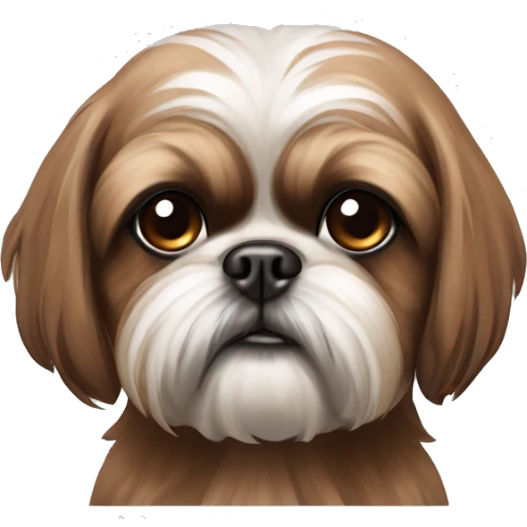 brown shihtzu with side eye attitude  emoji