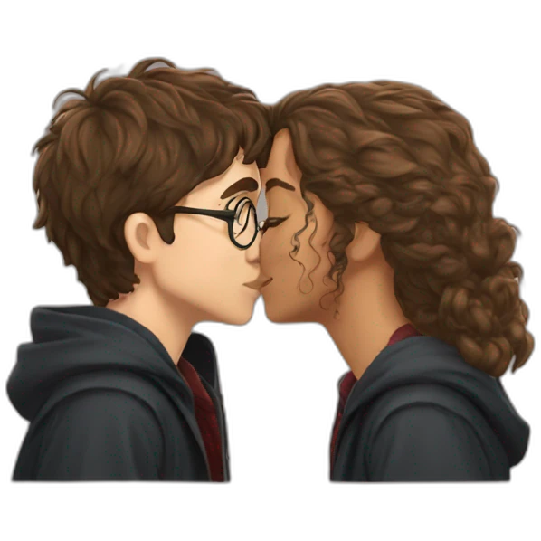 Harry Potter kissing hermione emoji