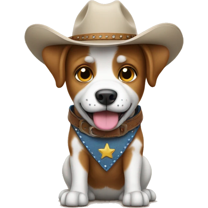 Dog in cowboy costume  emoji