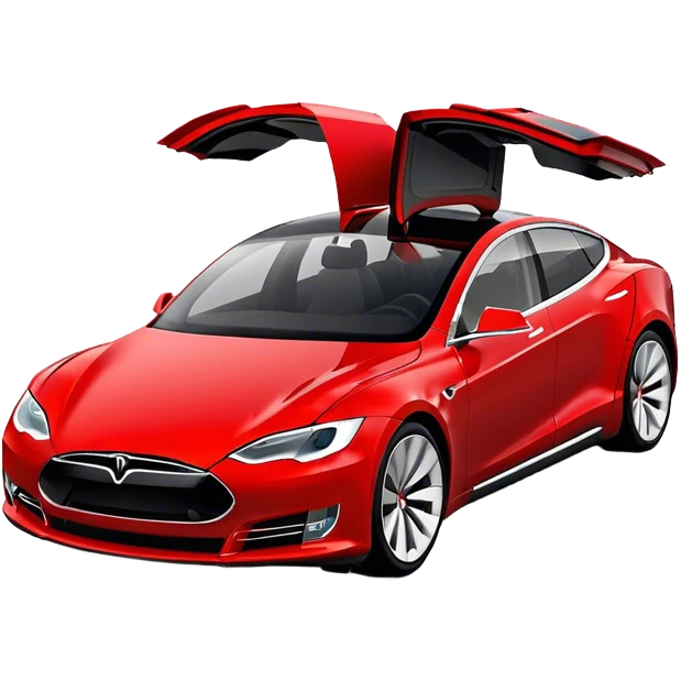 Tesla Model S - Tesla (Model Year: 2022) (Iconic colour: Red) emoji
