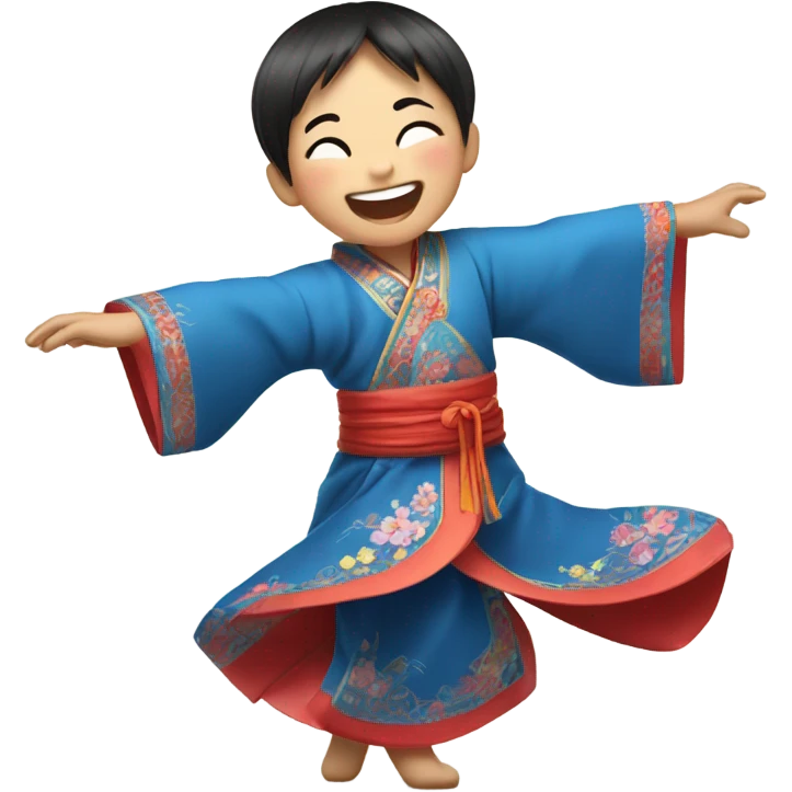 Chinese kid dancing  emoji