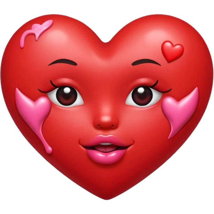 Cute heart with kisses emoji