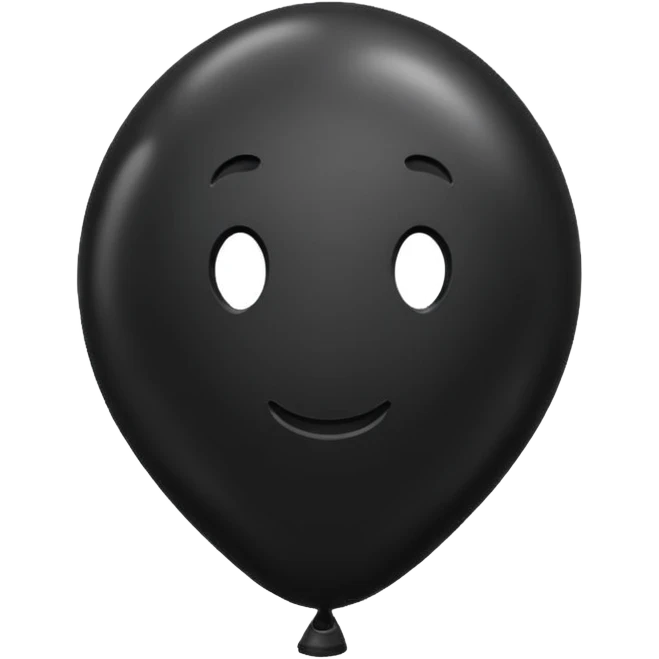 Black baloon emoji