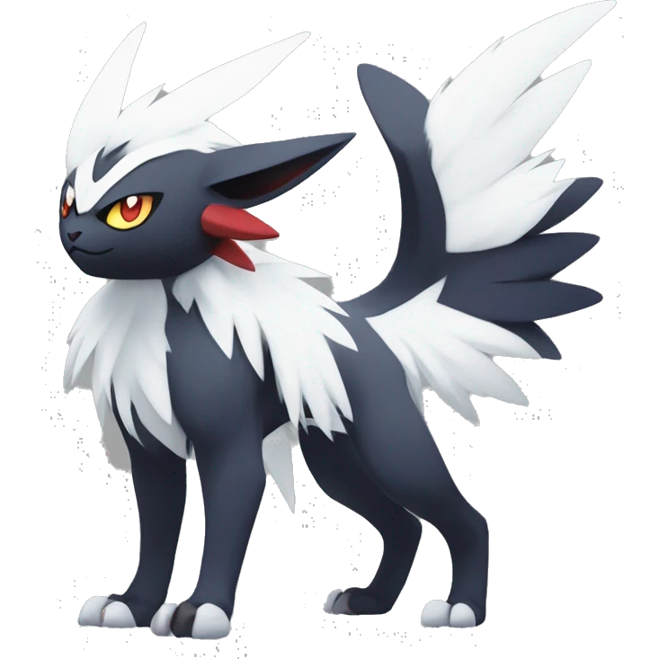 Edgy Cool Kawaii Litten-Absol-Pokémon Full Body emoji