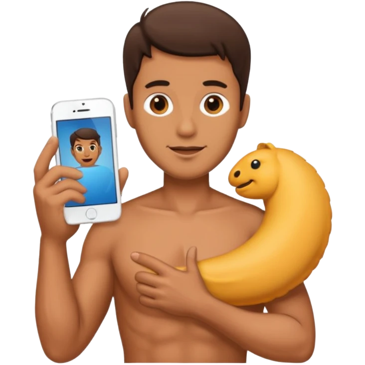 Man holding hes big dick without clothes  emoji