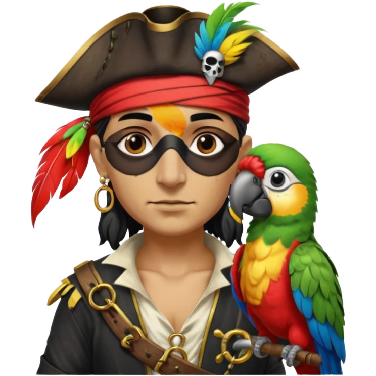 pirate and parrot emoji