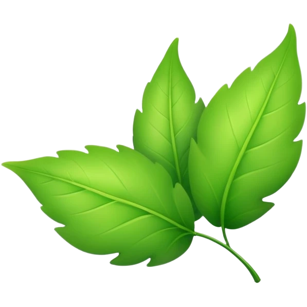 bright green summer leaves gently falling in a warm breeze emoji