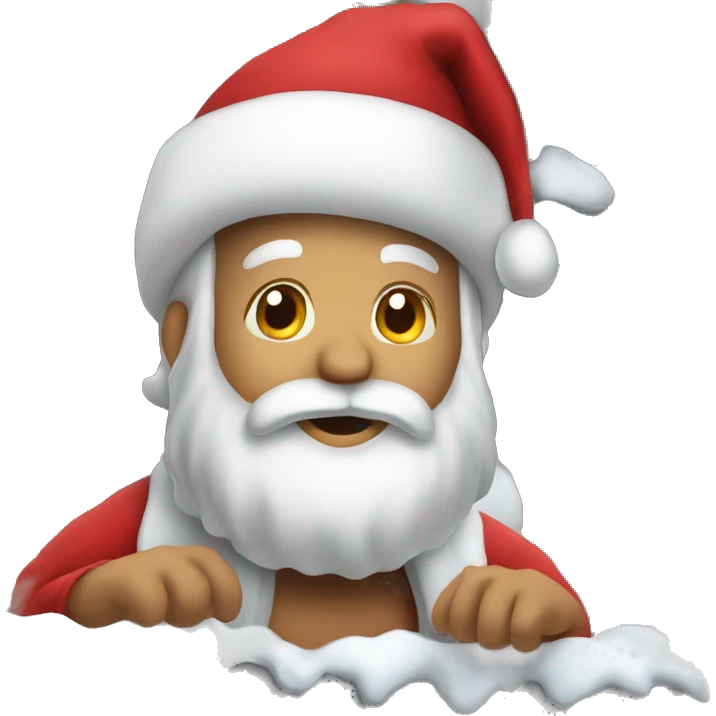 santa going down chimney  emoji