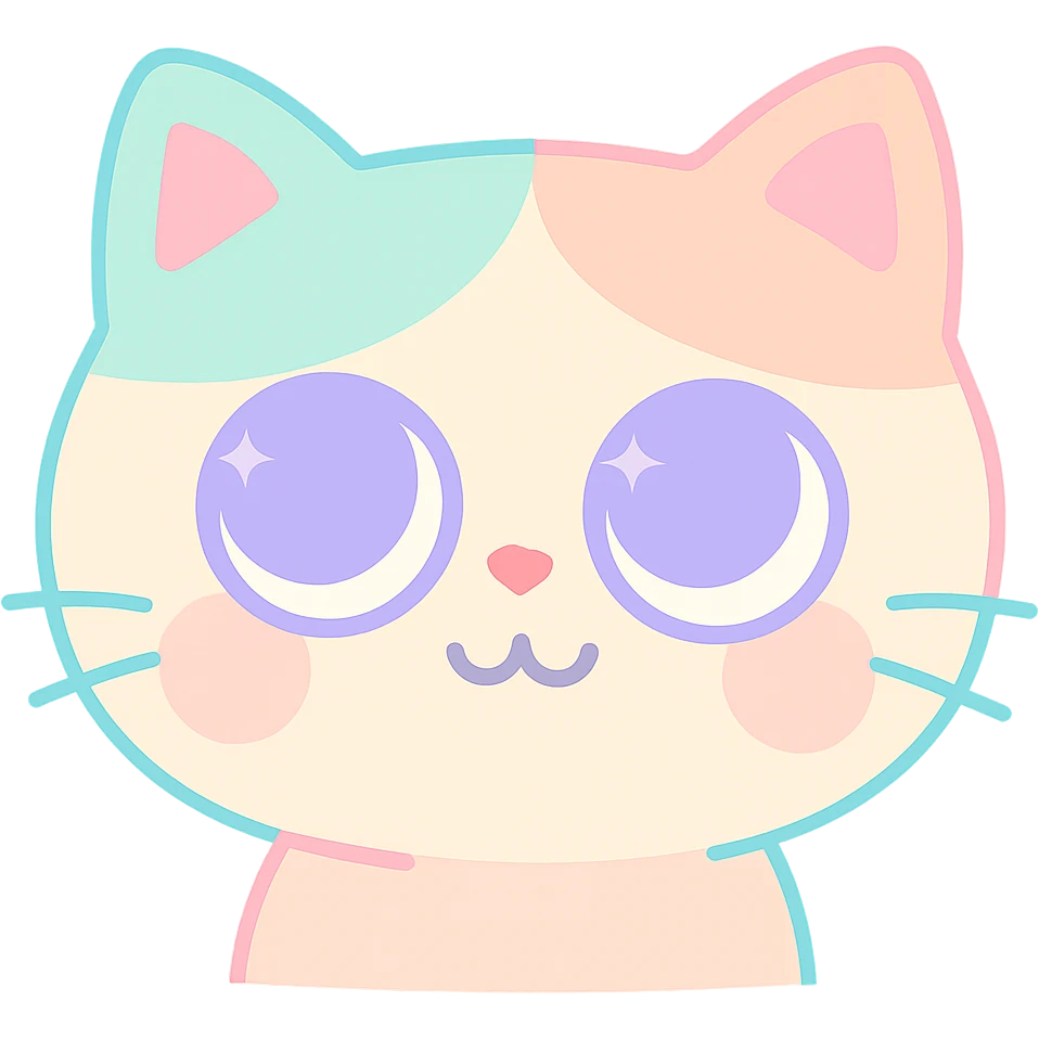 cute style eye-rolling cat, round face, exaggerated expression, transparent background emoji