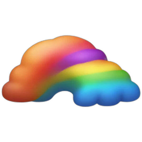 Rainbow poop emoji