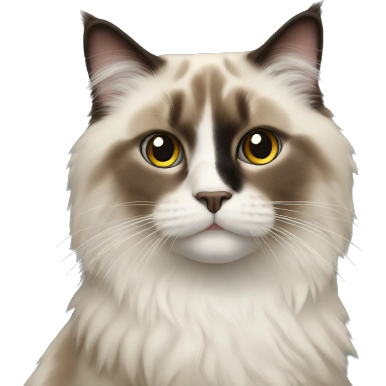 Realistic ragdoll cat  emoji