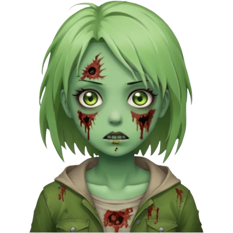 Anime Green ZombieGirl She/Her emoji