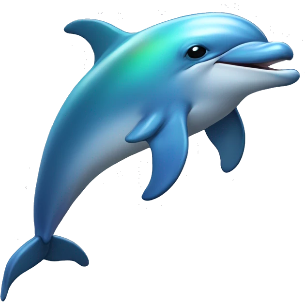 Iridescent dolphin emoji