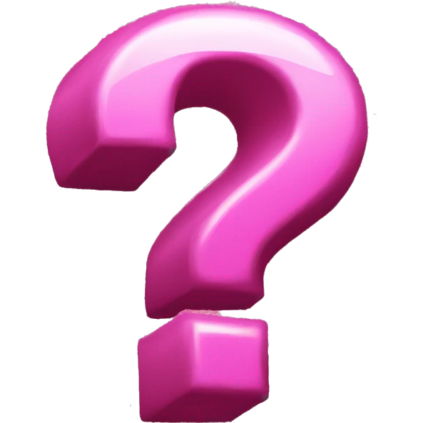 pink glittery question mark  emoji