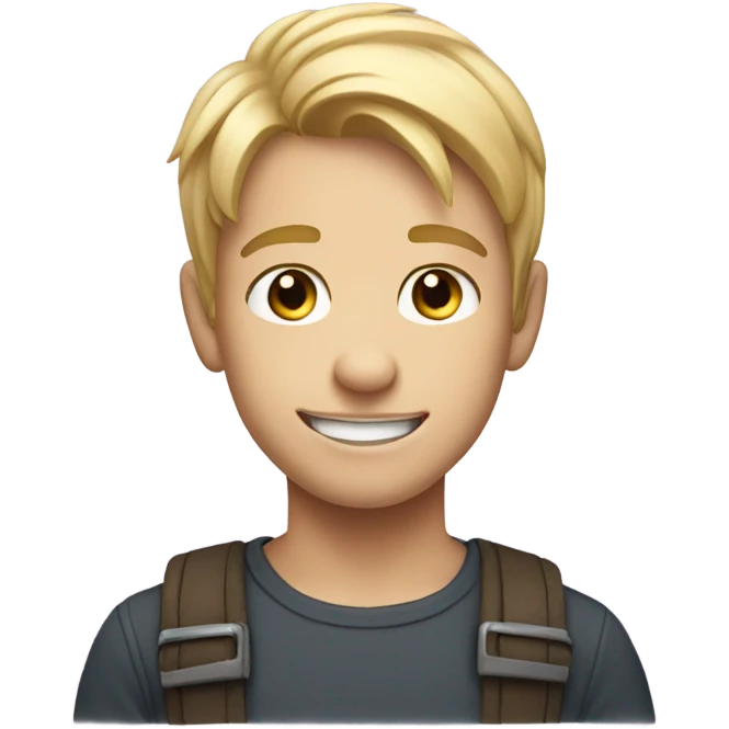 smiling blonde boy portrait emoji