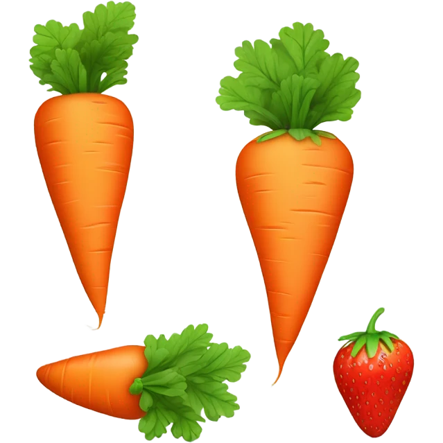 carrot and strawberry  emoji
