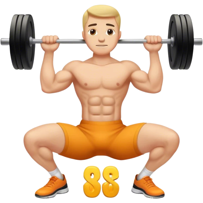 man weighted glute bridges emoji