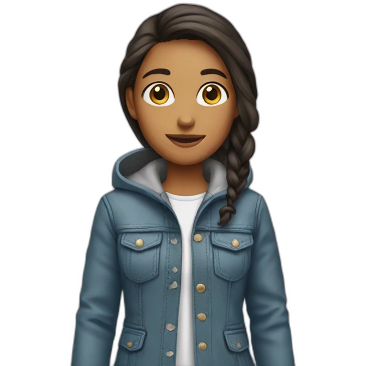 nice jacket - girl emoji