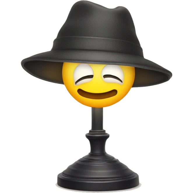 a lamp wearing a hat emoji